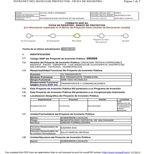 Ficha de Inversion Publica de Invierte.pe