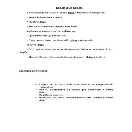 Oficina disse o que disse