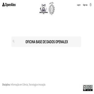 Oficina de Base de Dados - OpenAlex, UFRN.
