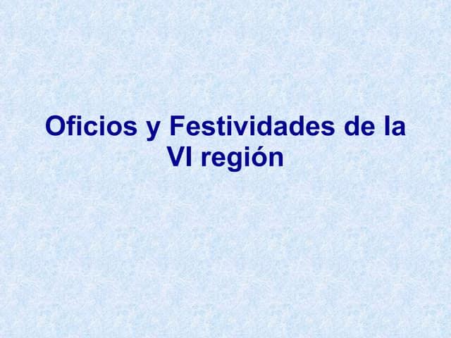 Oficios De La Vi Region