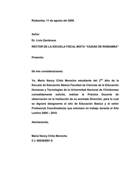 carta de solicitud para pedir algo