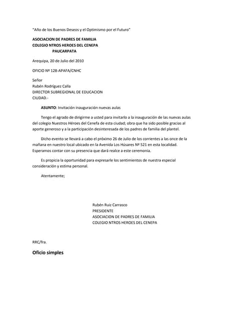 Modelo De Oficios Para Donaciones