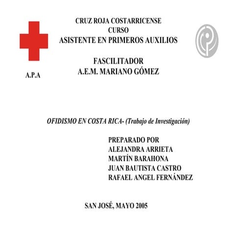 Ofidismo en Costa Rica  APA-2005