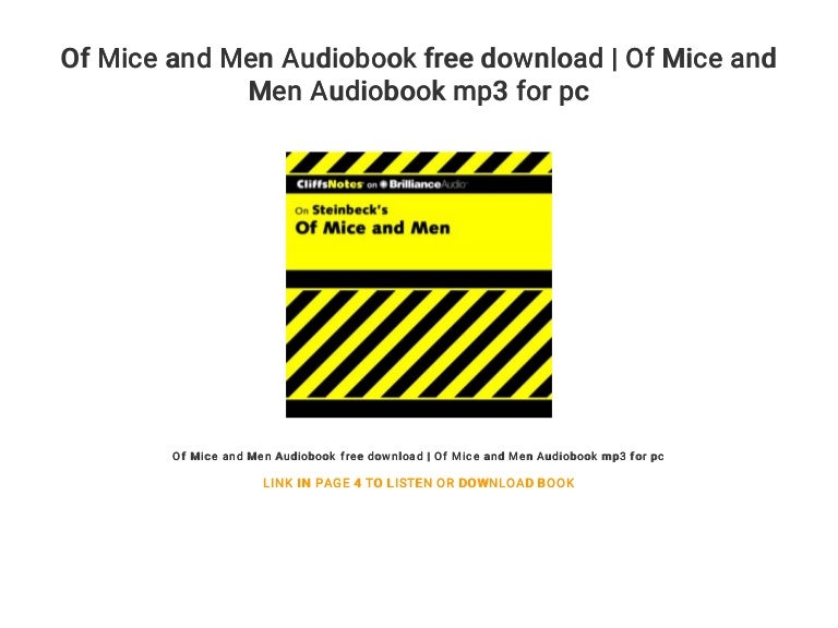 Of Mice and Men Audiobook free download Of Mice and Men