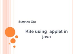Mobile Application Development Using Java | PPT