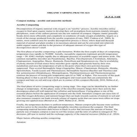 Organic farming practicals