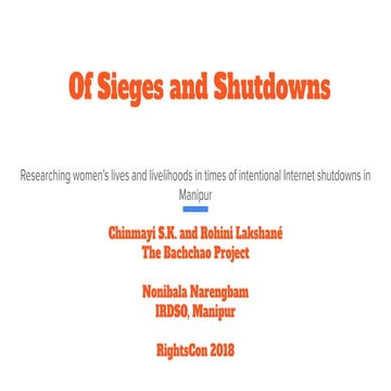 Of Sieges and Shutdowns