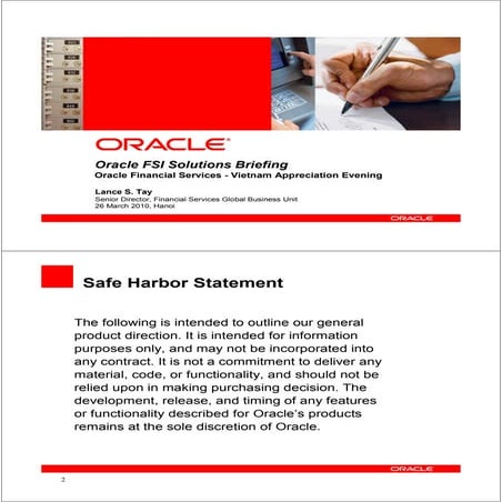 Oracle Financial Services - Latest Offerings Brief - Vietnam Cust Appreciatio...