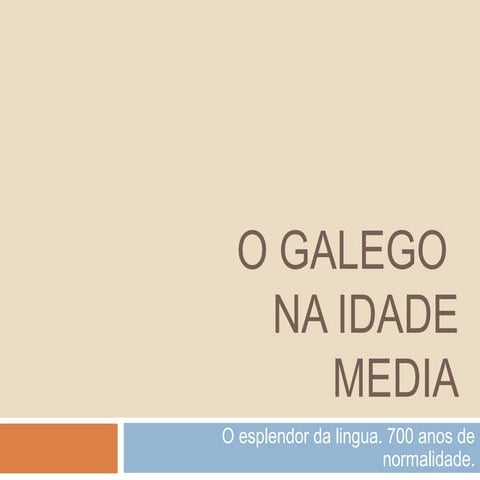 O galego na Idade Media