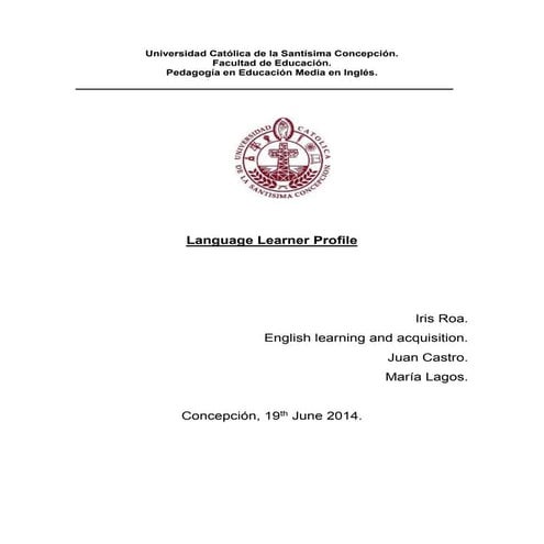 Language Learner Profile