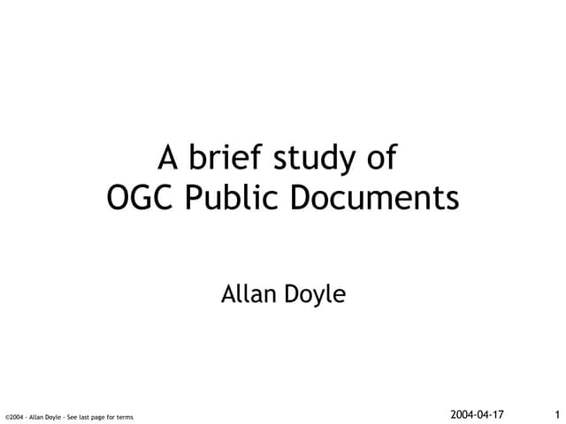 OGC Document Study