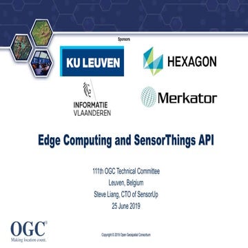 Edge Computing and OGC SensorThings API