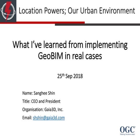 What I've learned from implementing GeoBIM in real cases