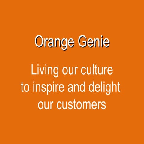 Orange Genie Group - Culture