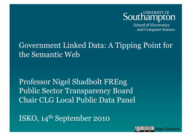 Government Linked Data: A Tipping Point for the Semantic Web