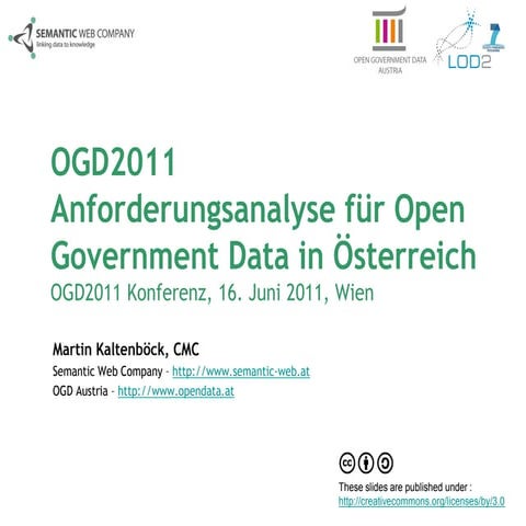 Martin Kaltenböck - Anforderungsanalyse für Open Government Data in Österreich