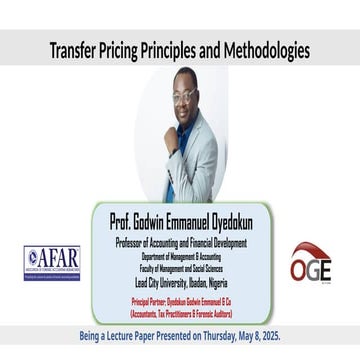 OGE Lecture 2 Transfer Pricing - Prof Oyedokun.pptx