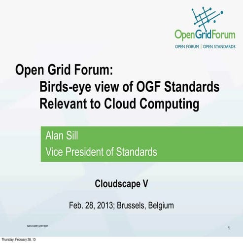 OGF Standards Overview - Cloudscape V | PDF