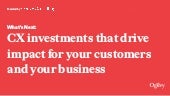 What's Next: Understanding the Business Impact of CX Investments