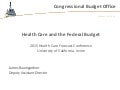 Health Care and the Federal Budget