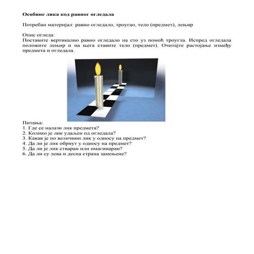 Оdbijanje svetlosti-огледи | PDF