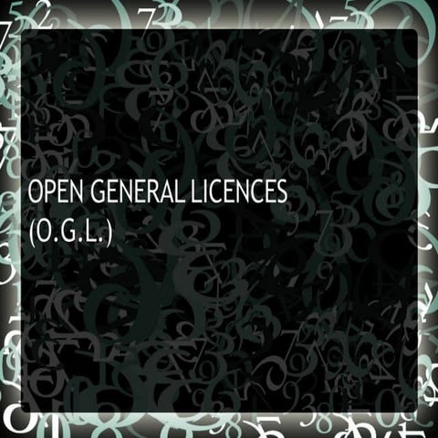 Open General Licence 