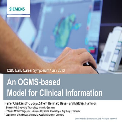 An OGMS-based Model for Clinical Information