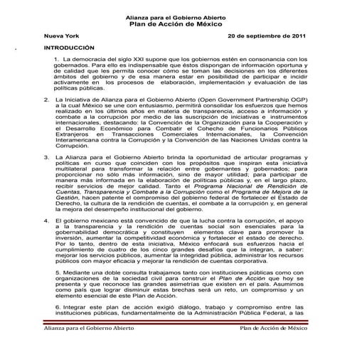 OGP Action Plan Mexico