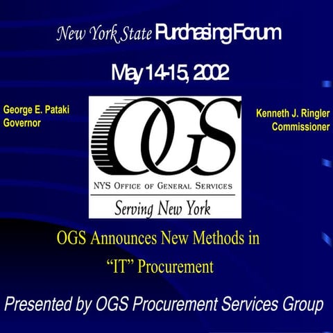 OGS Announces New Methods in