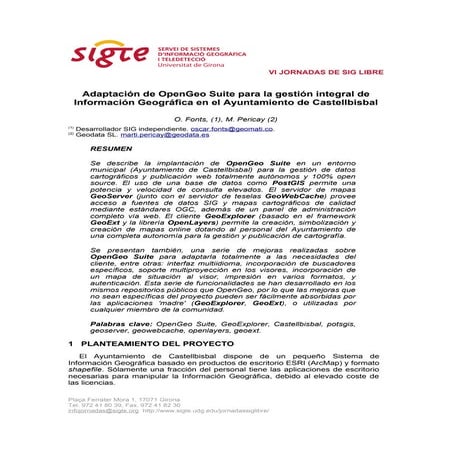 Adaptación OpenGeo Suite Castellbisbal