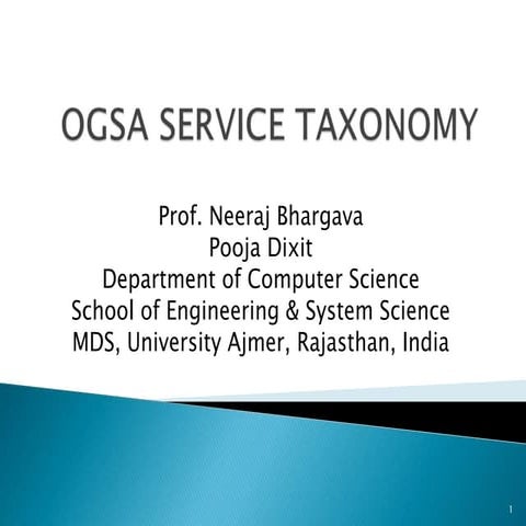Ogsa service taxonomy