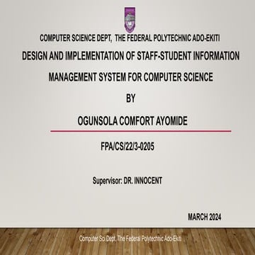 Design and Implementation of  Staff-StudentInformation Management System for ...