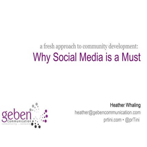 Social Media Builds Community