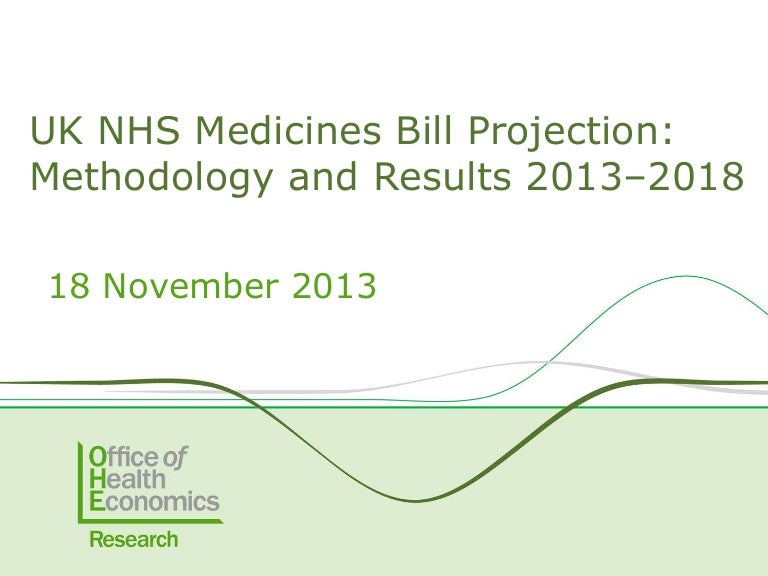 UK NHS Medicines Bill Projection Methodology and Results 20132018