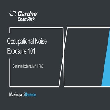Occupational Noise Exposure Presentation | PDF