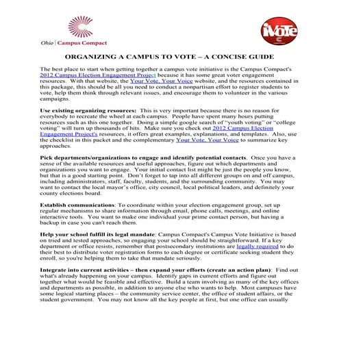 2012 Ohio election volunteer guide