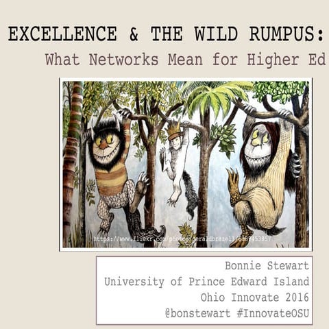 Excellence & The Wild Rumpus: What Networks Mean for Higher Ed