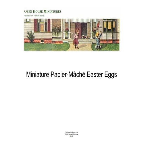 Miniature Papier Mache Easter Eggs