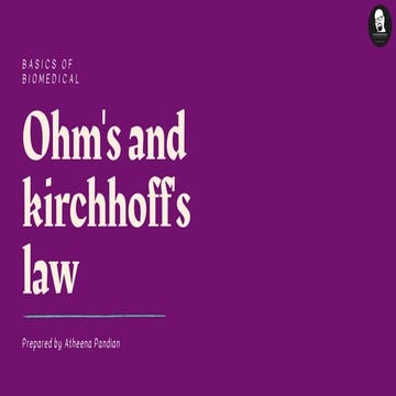 Ohm and kirchoff;s law