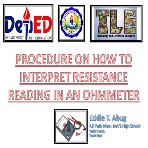 Procedure On How To Interpret Resistance Reading In An Ohmmeter