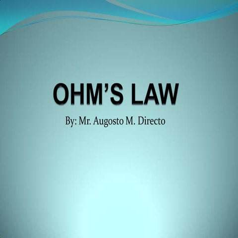 Ohm’s law