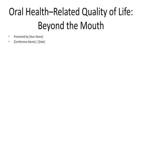 2.oral health and the quality of life i | PDF