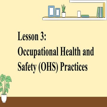 Occupational Health and Safety Guidelines in the Workplace | PPTX
