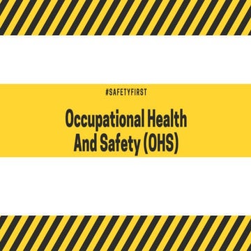 Occupational Health and Safety Power point(OHS)