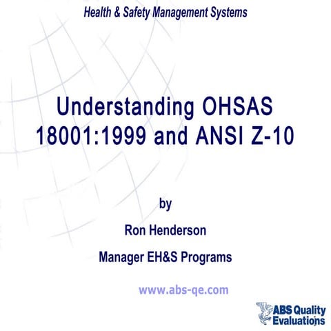 Ohsas ppt