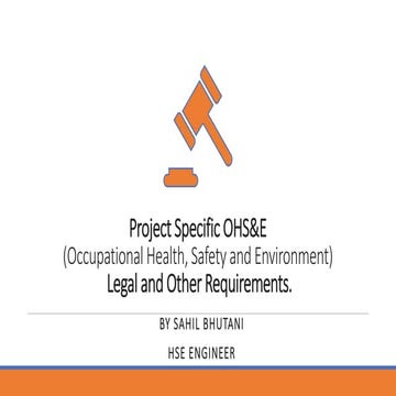 OHS&E Legal and Other Requirements for Construction Project by Sahil Bhutani ...