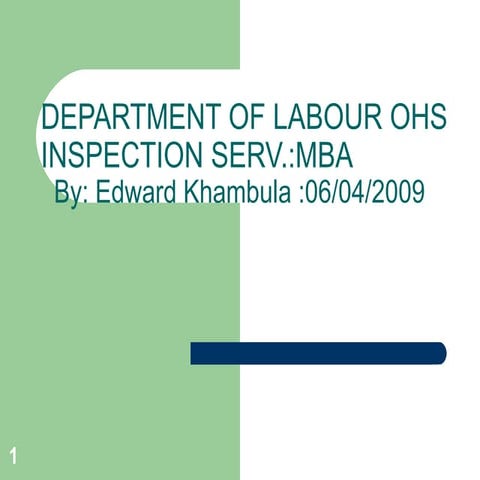 Department of Labour Presentation