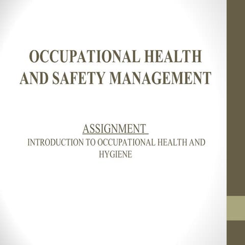 Occupational Health and Safety Management System