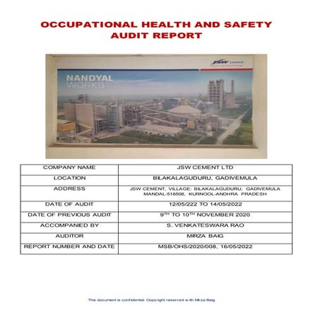 OH&S Audit Report- JSW Nandyal.doc