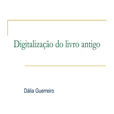Digitalização do livro antigo | PDF